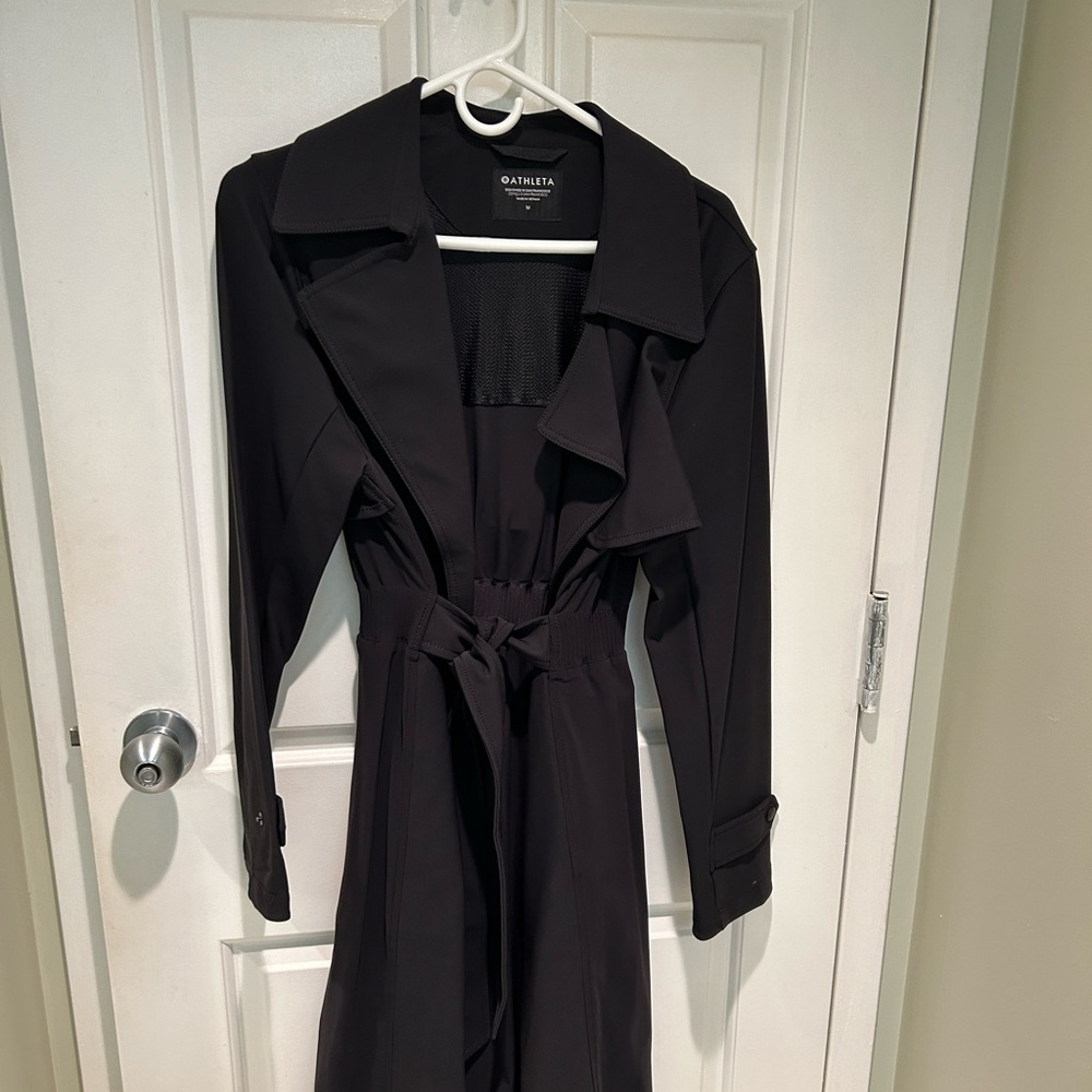 Athleta Long waterproof trenchcoat. Adjustable wrap. Never worn!